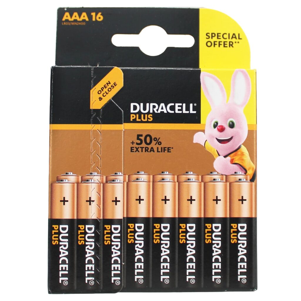 DURACELL PLUS POWER BOOST AAA 16'S