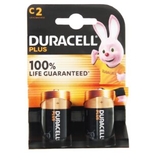 DURACELL C PLUS 100% POWER 2 PACK