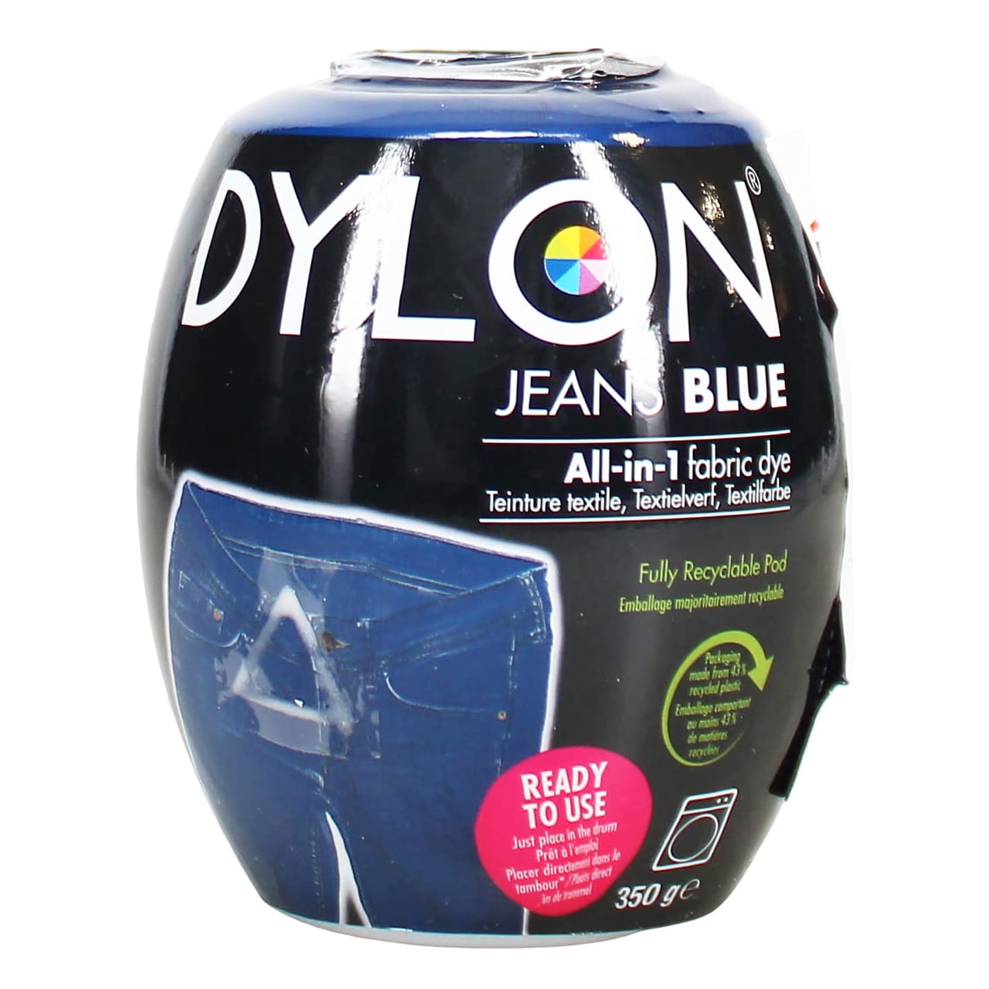 DYLON 350G MACHINE ALL-IN-ONE FABRIC DYE POD JEANS BLUE 41