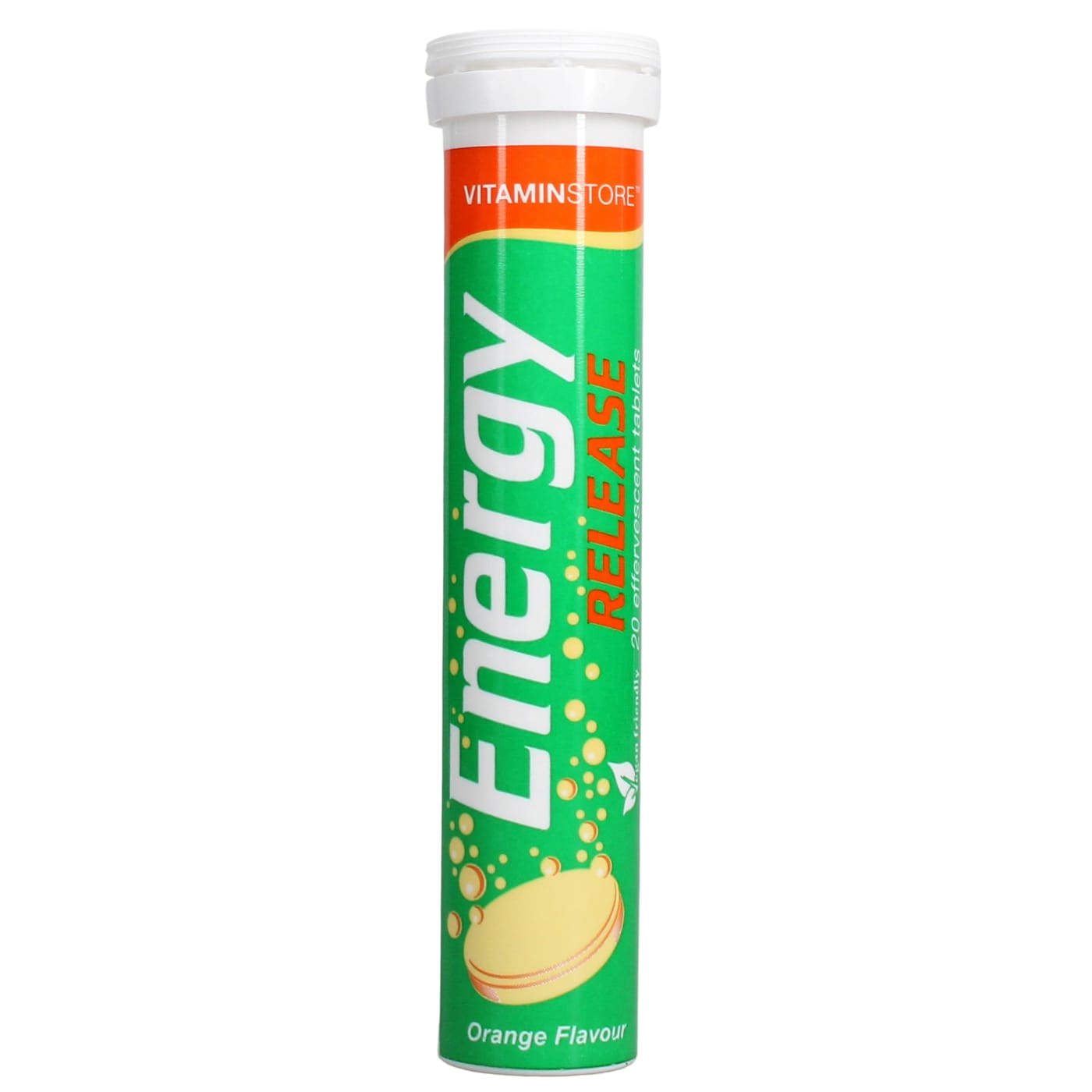 EFFERVESCENT ENERGY RELEASE TABLETS ORANGE FLAVOUR