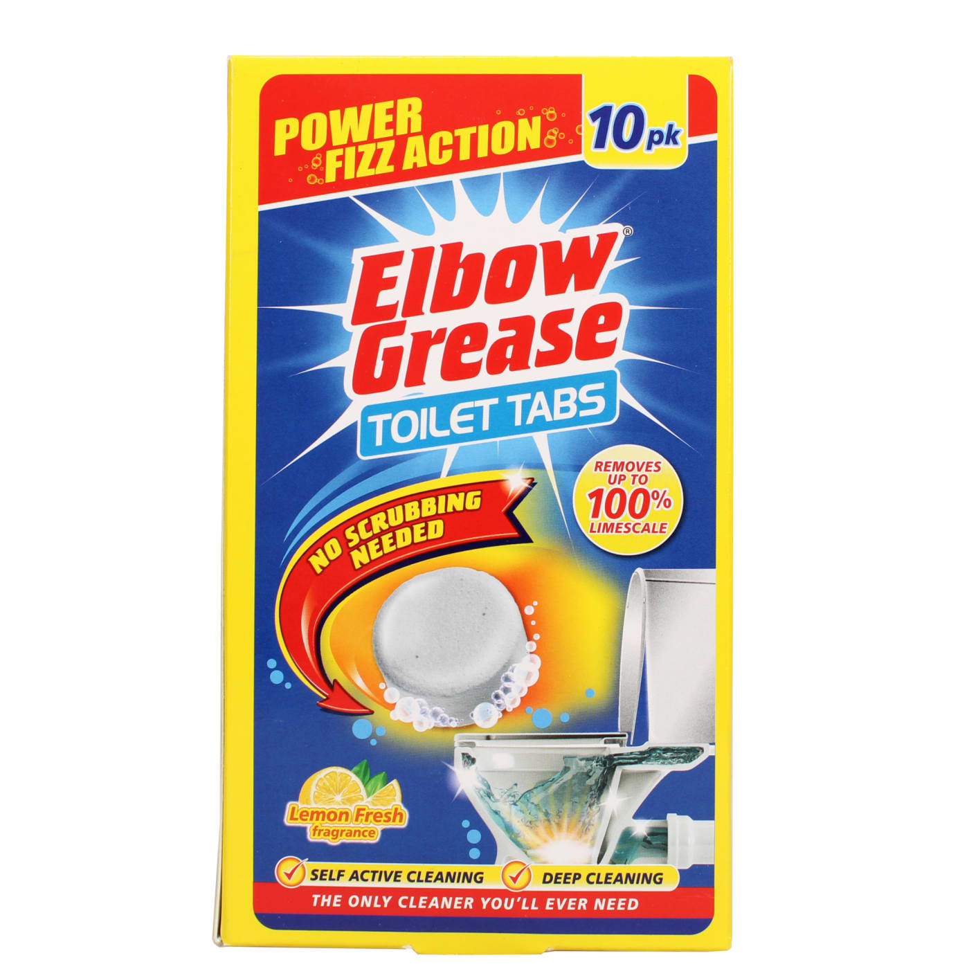 ELBOW GREASE 10X30G TOILET TABLETS LEMON