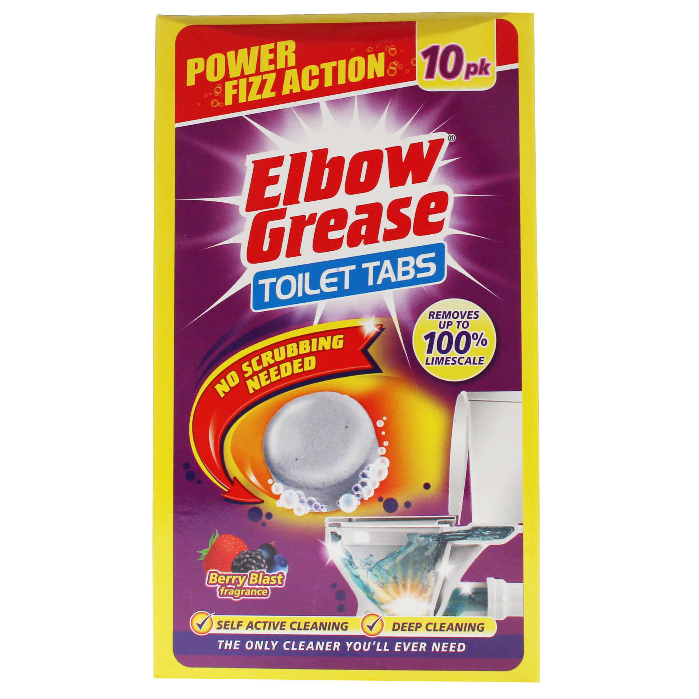 ELBOW GREASE 10X30G TOILET TABLETS BERRY