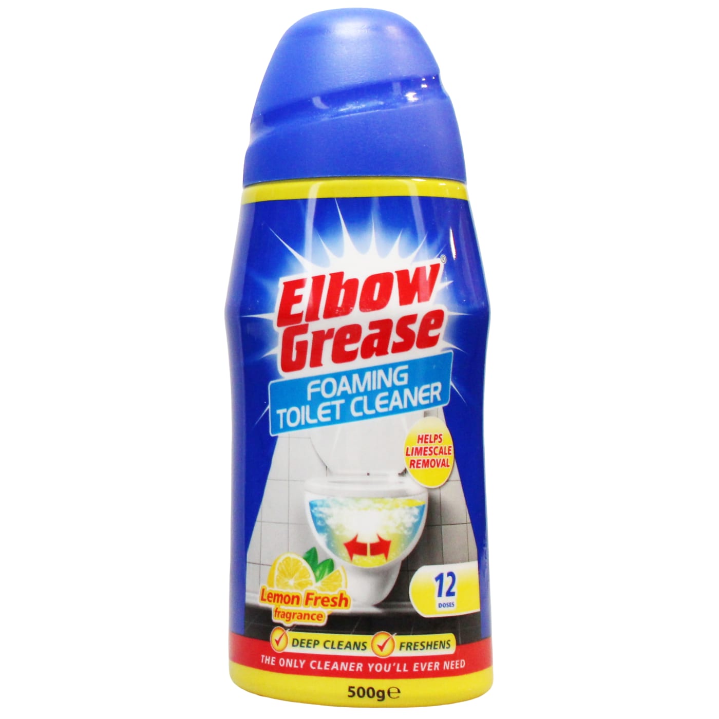 ELBOW GREASE 500G FOAMING TOILET CLEANER LEMON FRESH