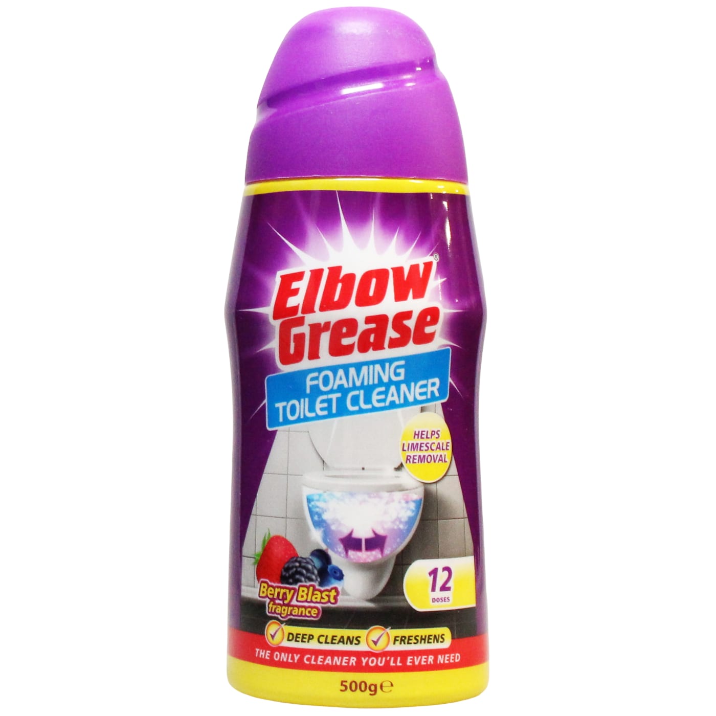 ELBOW GREASE 500G FOAMING TOILET CLEANER BERRY BLAST