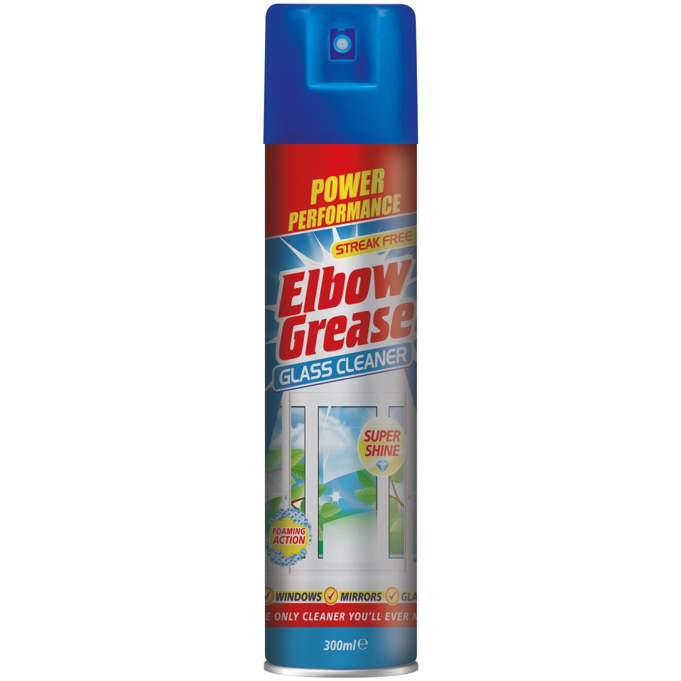 ELBOW GREASE GLASS CLEANER AEROSOL 300ML