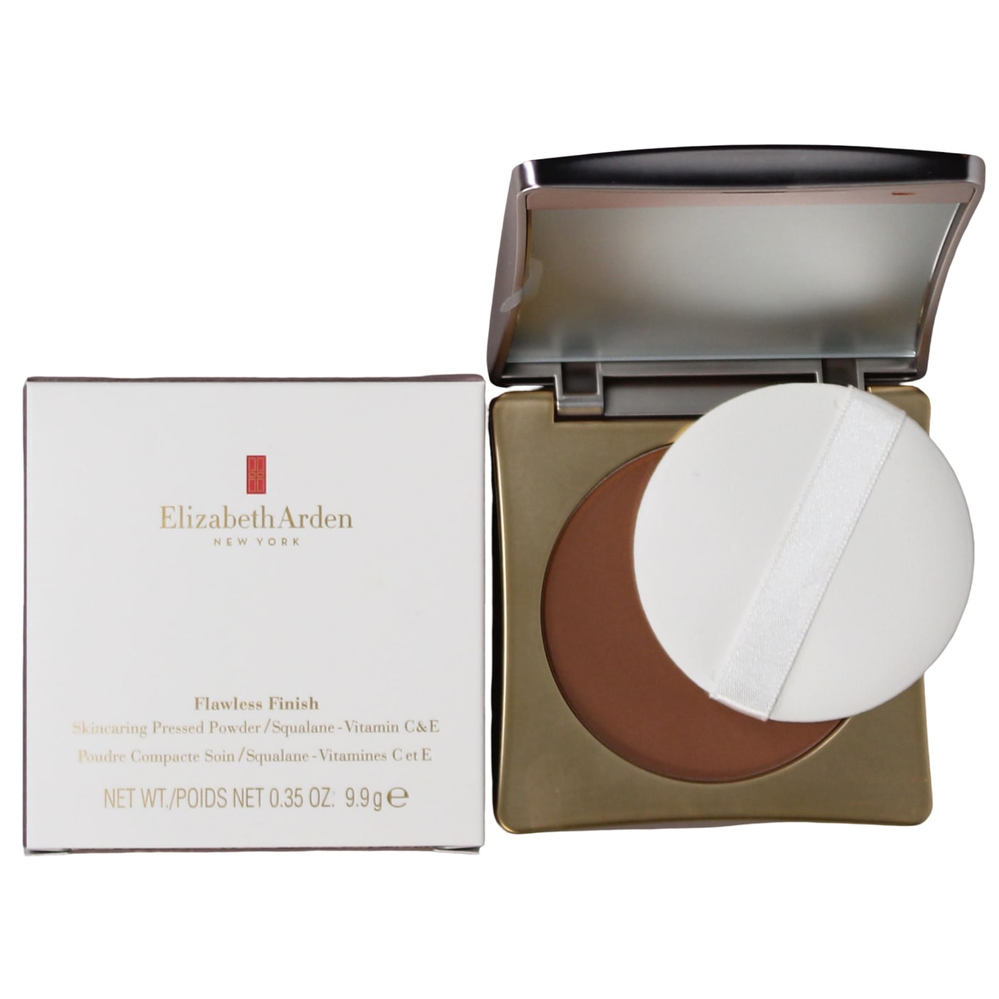 ELIZABETH ARDEN FLAWLESS FINISH 9.9G SKINCARING PRESSED POWDER DEEP