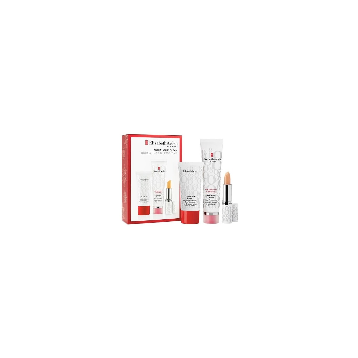 ELIZABETH ARDEN EIGHT HOUR SOOTHE AND SOFTEN 3PC SET CREAM, LIP PROTECT STICK. 30ML INTENSIVE MOISTURISING HAND TREATMENT (50ML