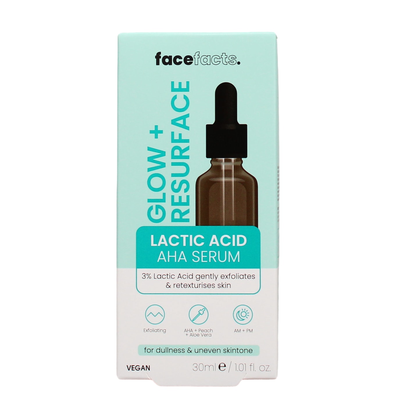 FACE FACTS FACIAL SERUM LACTIC ACID AHA SERUM 30ML