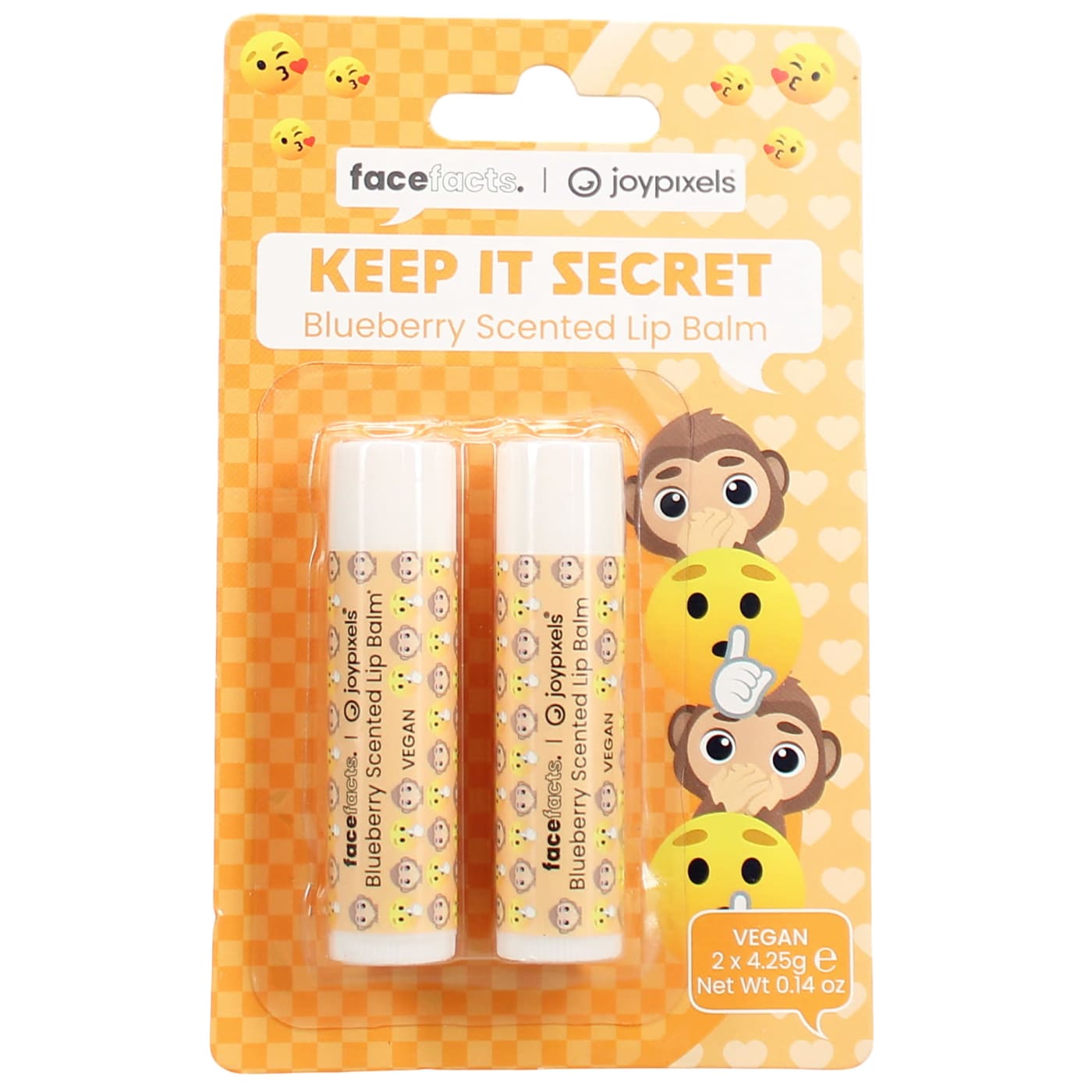FACE FACTS X JOYPIXELS 2 X 4.25G LIP BALMS KEEP IT A SECRET