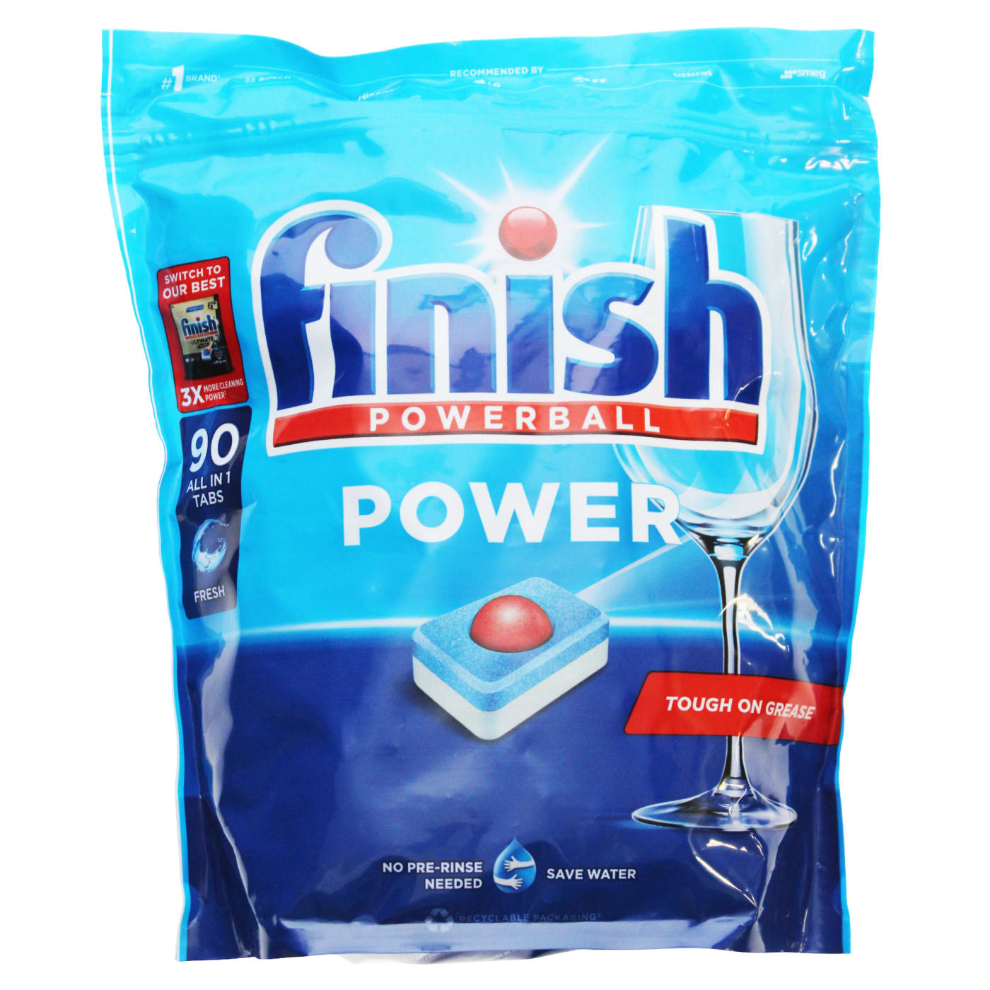 FINISH POWER ALL IN ONE DISHWASHER TABLETS REGULAR 90'S