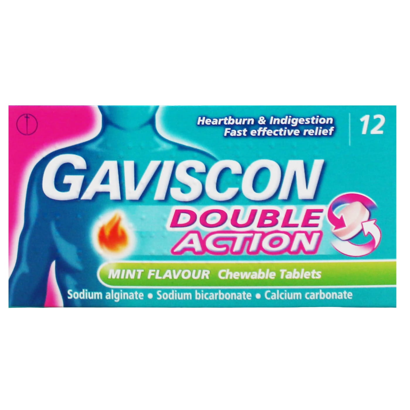 GAVISCON DOUBLE ACTION TABLETS 12'S
