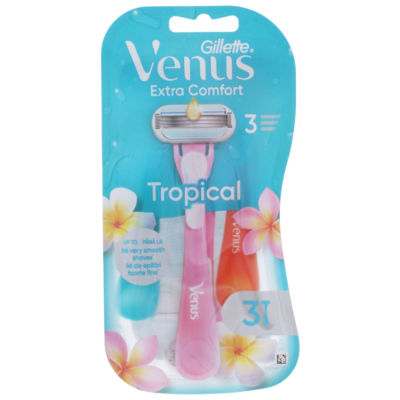GILLETTE VENUS TROPICAL DISPOSABLE RAZORS 3'S