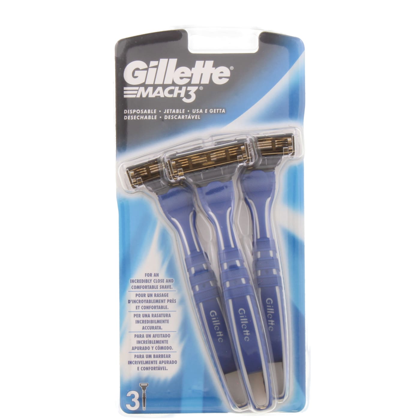 GILLETTE MACH3 DISPOSABLE RAZOR 3'S
