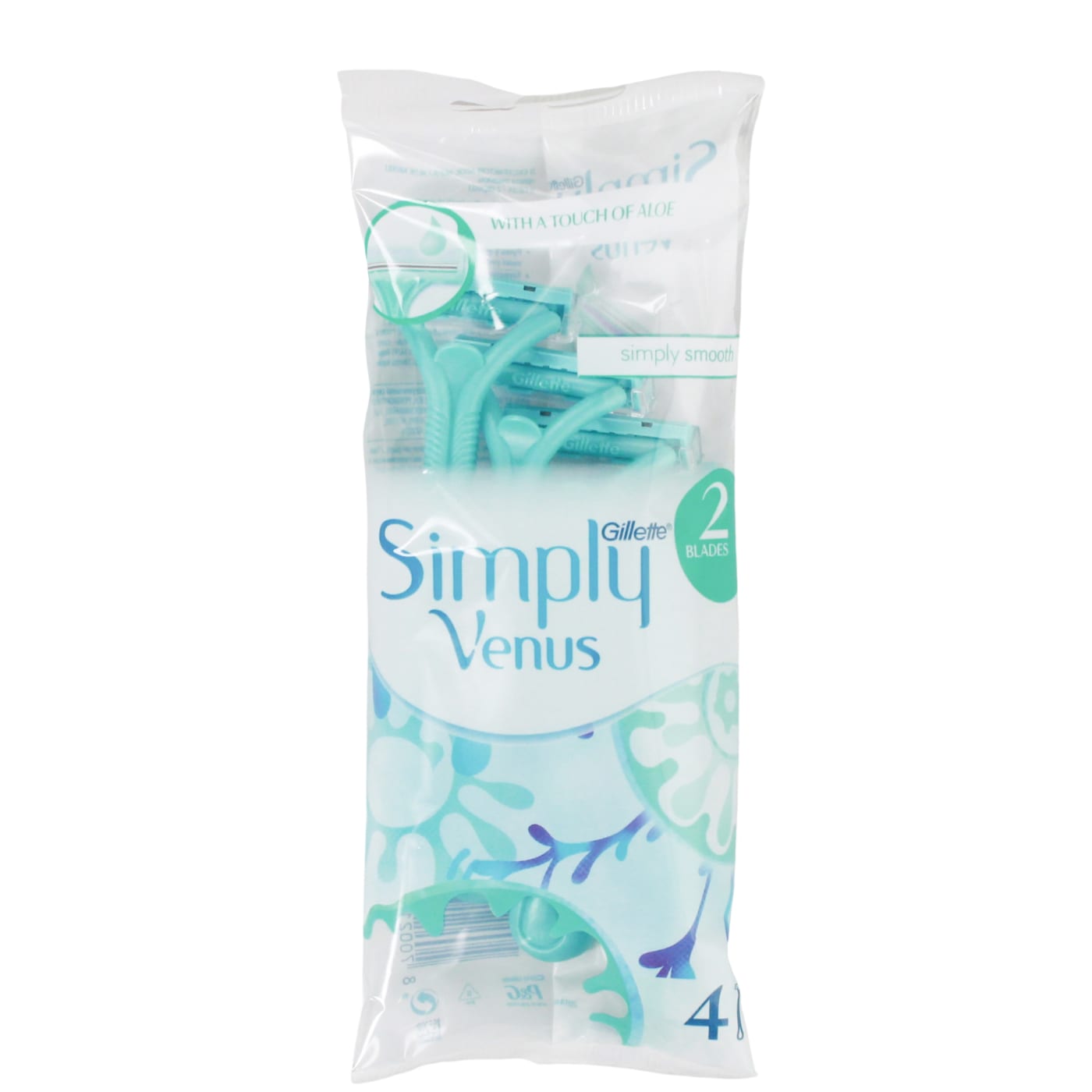 GILLETTE SIMPLY VENUS DISPOSABLE RAZORS SIMPLY SMOOTH 4'S