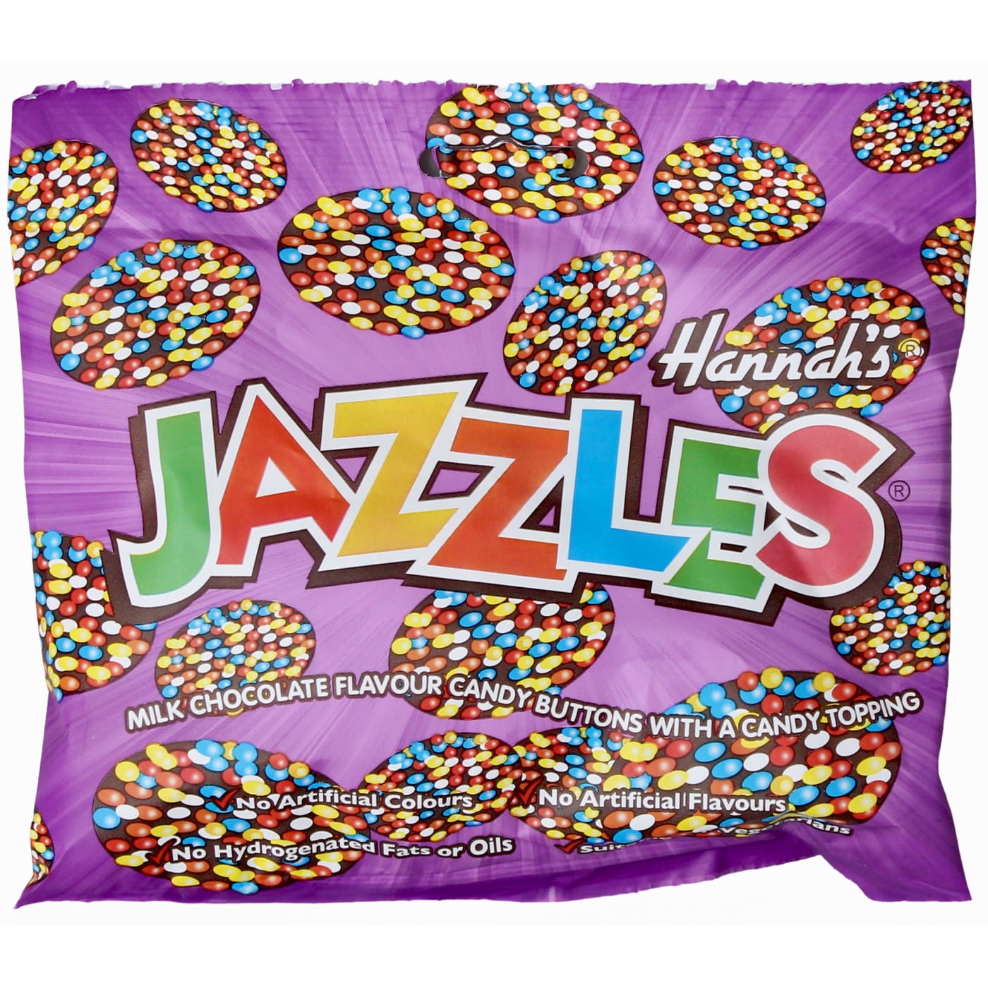 HANNAHS 140G CHOCOLATE JAZZLES