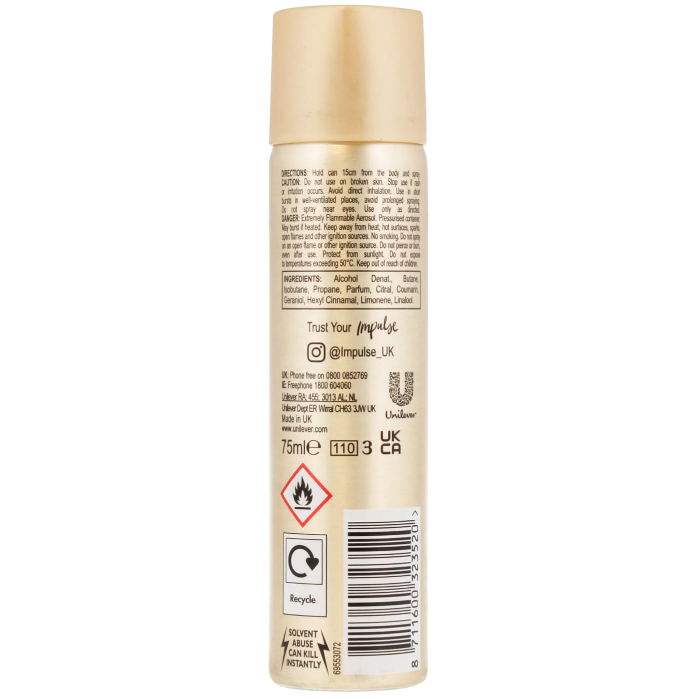 IMPULSE BODY SPRAY VERY PINK PMP £1.29 75ML