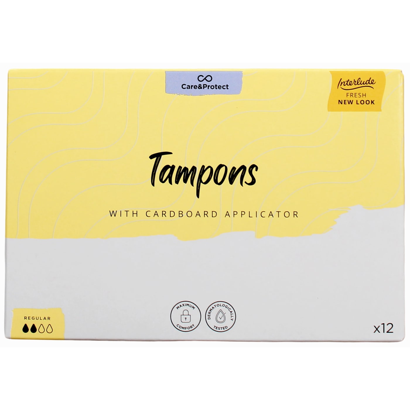 INTERLUDE CARE & PROTECT TAMPONS WITH APPLICATOR REGULAR 12 PACK
