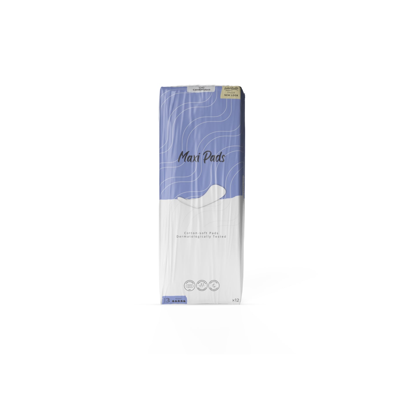 INTERLUDE CARE & PROTECT MAXI NIGHT PADS SIZE 3 12 PACK