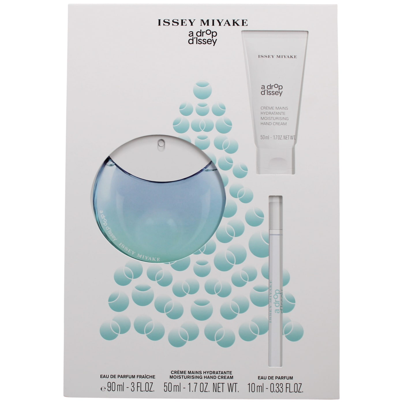 ISSEY MIYAKE A DROP D'ISSEY FRAICHE GIFT SET 3PC EDP SPRAY, 50ML HAND LOTION & 10ML EDP SPRAY) (90ML