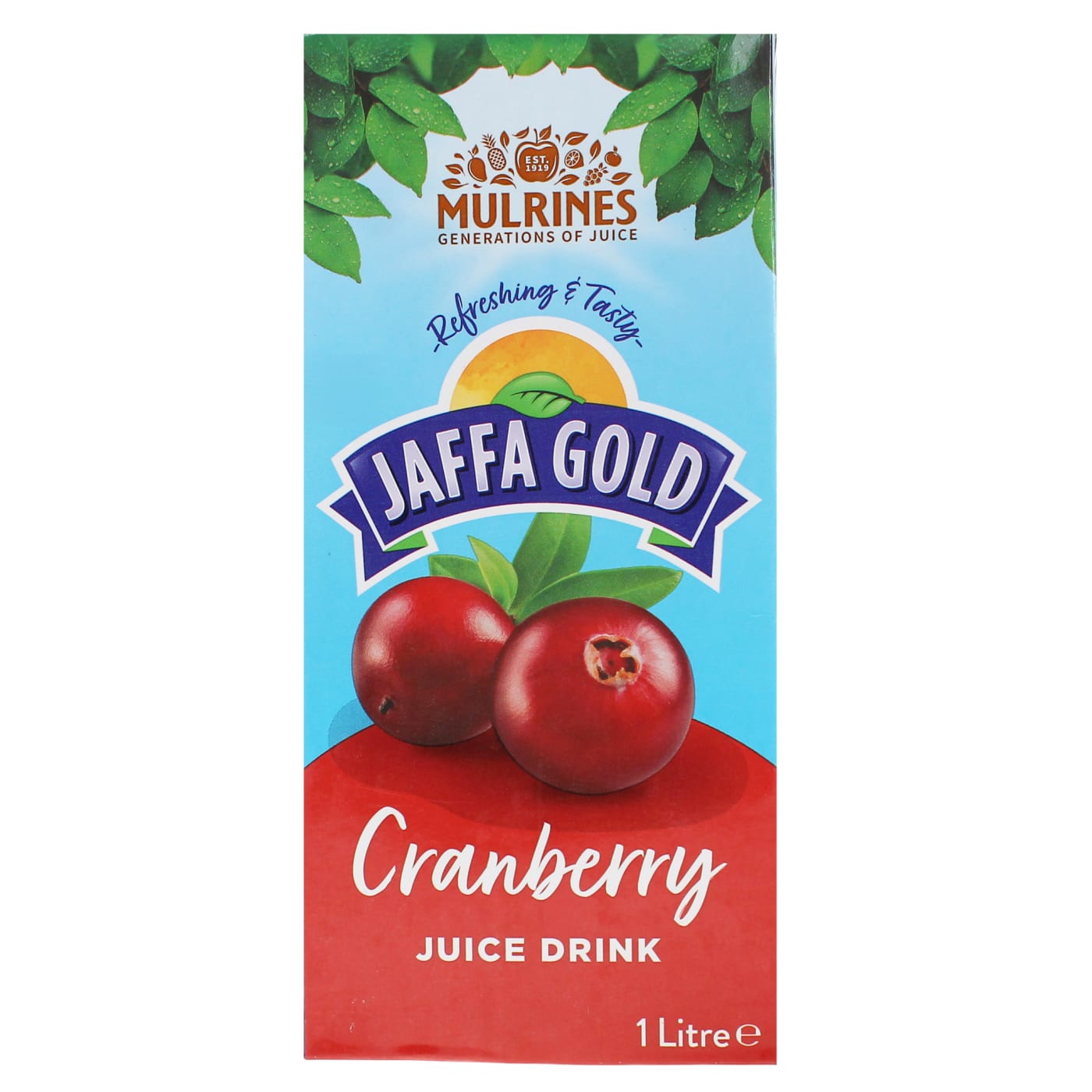 JAFFA GOLD 1L CRANBERRY JUICE NO ADDED SUGAR