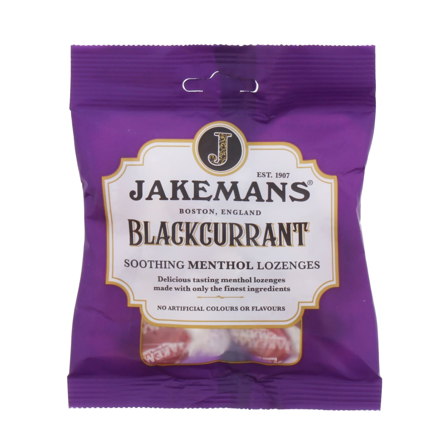 JAKEMANS 73G MENTHOL LOZENGES BLACKCURRANT
