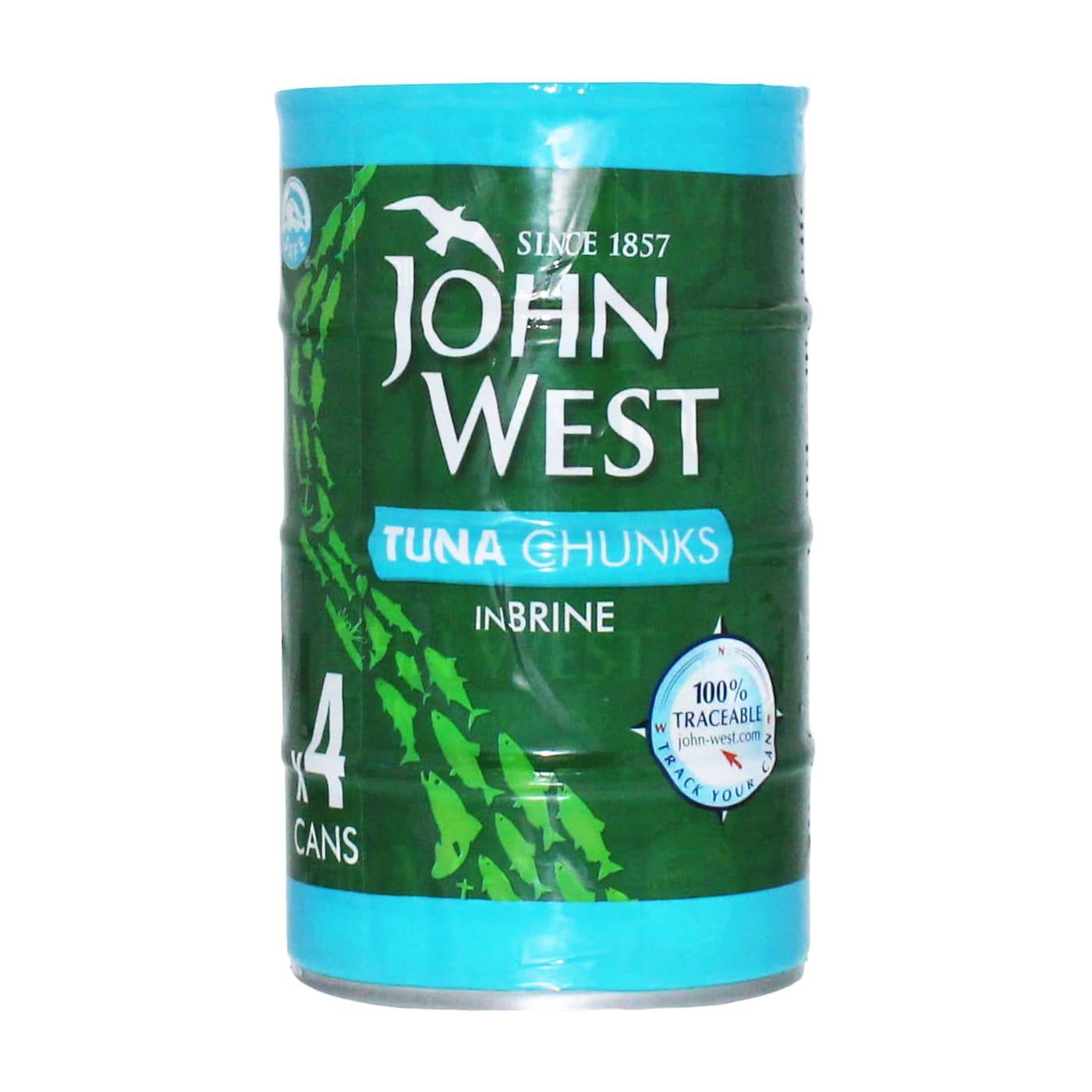JOHN WEST TUNA CHUNKS IN BRINE 4X145G