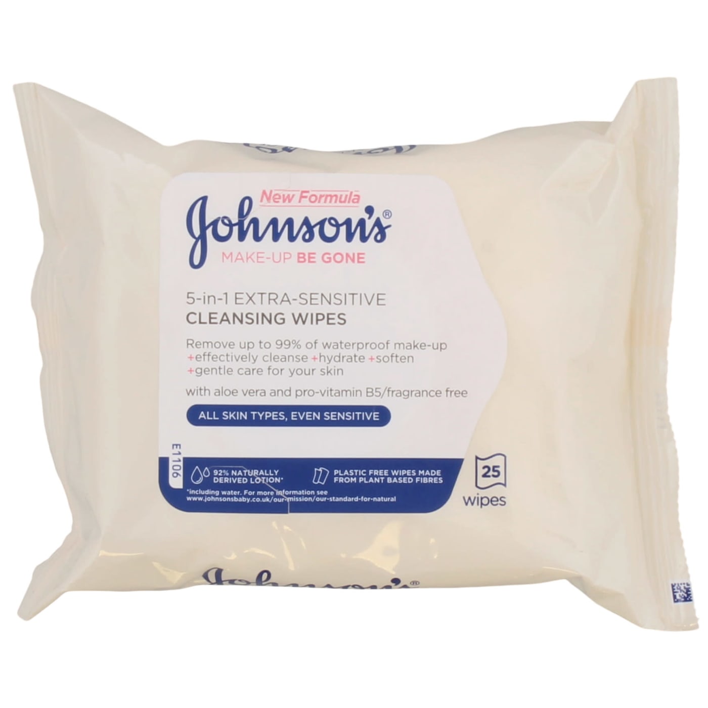 JOHNSONS MAKE UP BE GONE WIPES EXTRA SENSITIVE 25'S