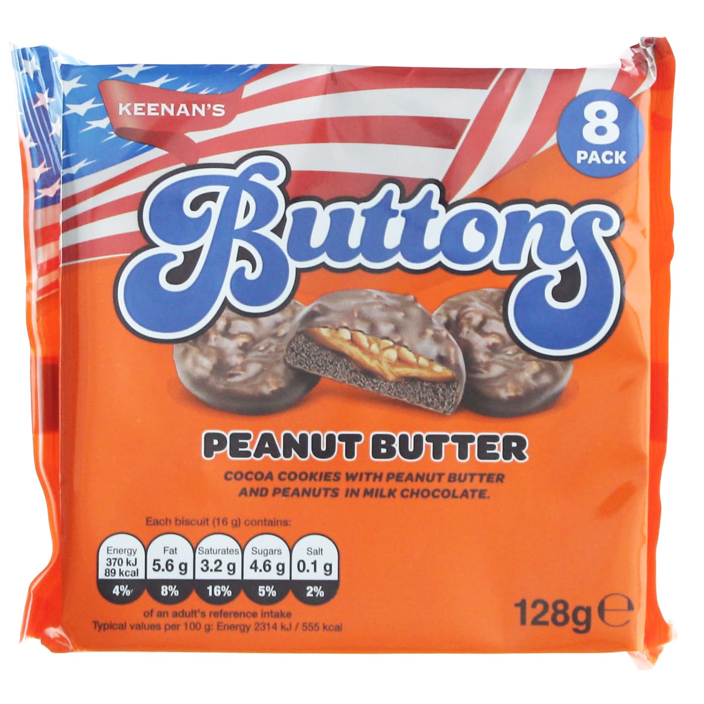 KEENANS 128G AMERICAN BUTTONS PEANUT BUTTER