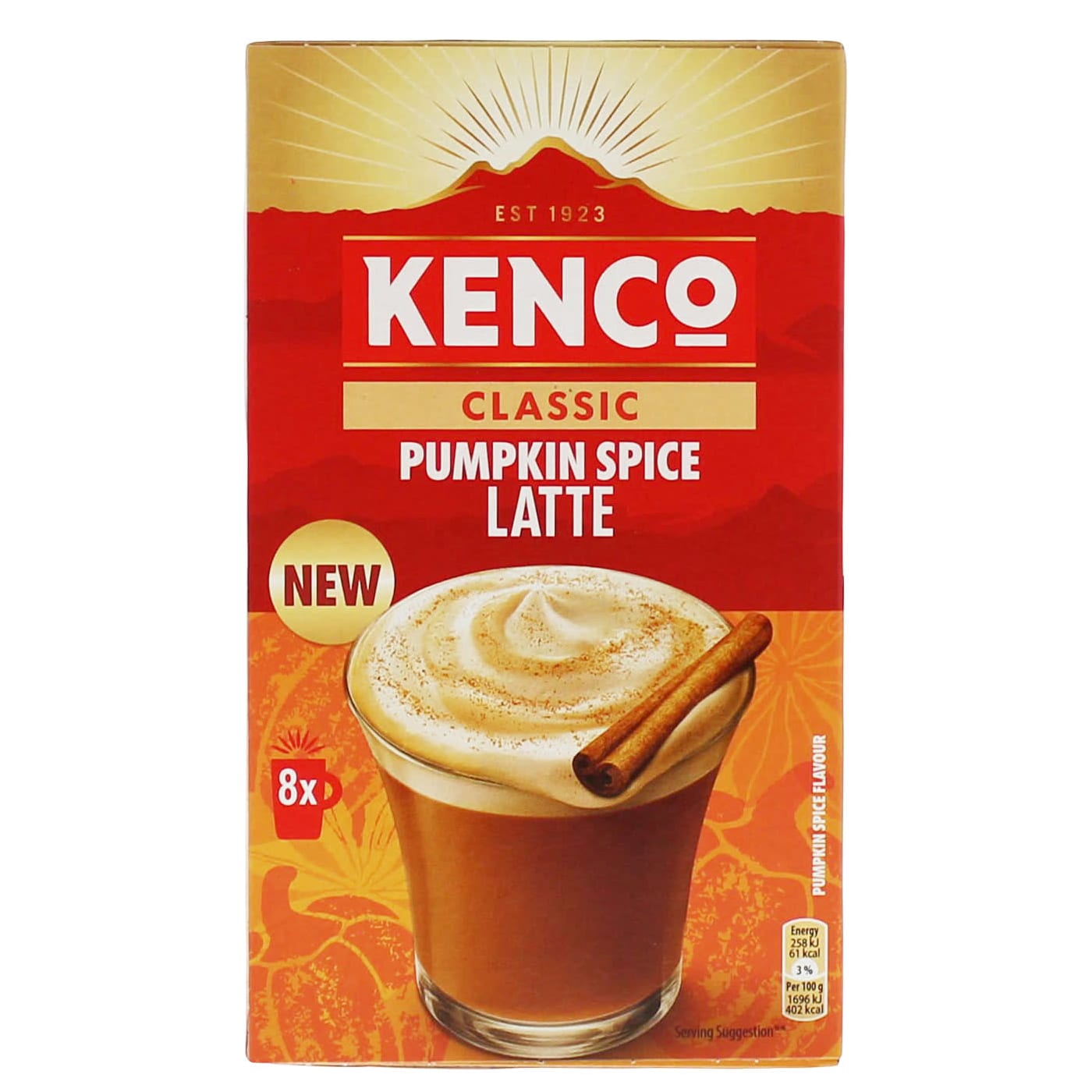 KENCO 8X15.2G INSTANT COFFEE SACHETS PUMPKIN SPICED LATTE