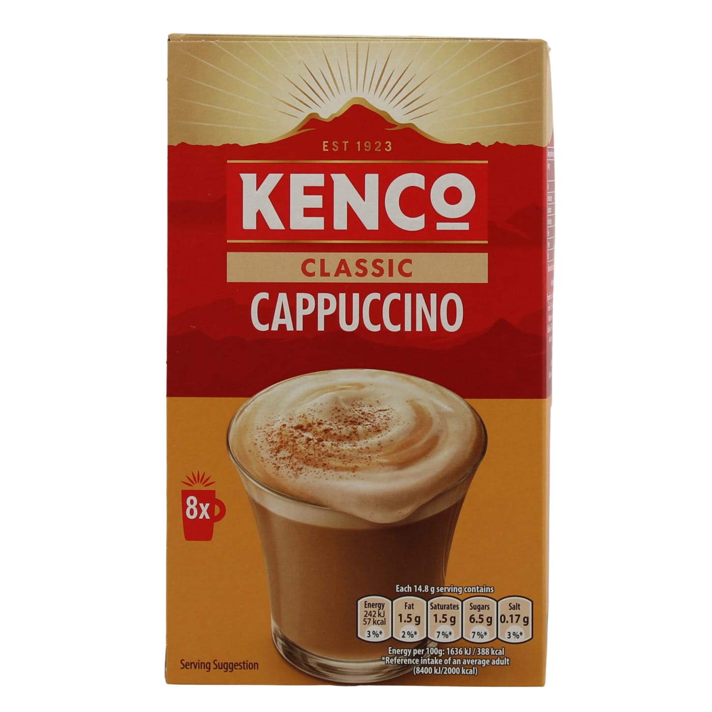 KENCO 8X14.8G INSTANT COFFEE SACHETS CAPPUCCINO