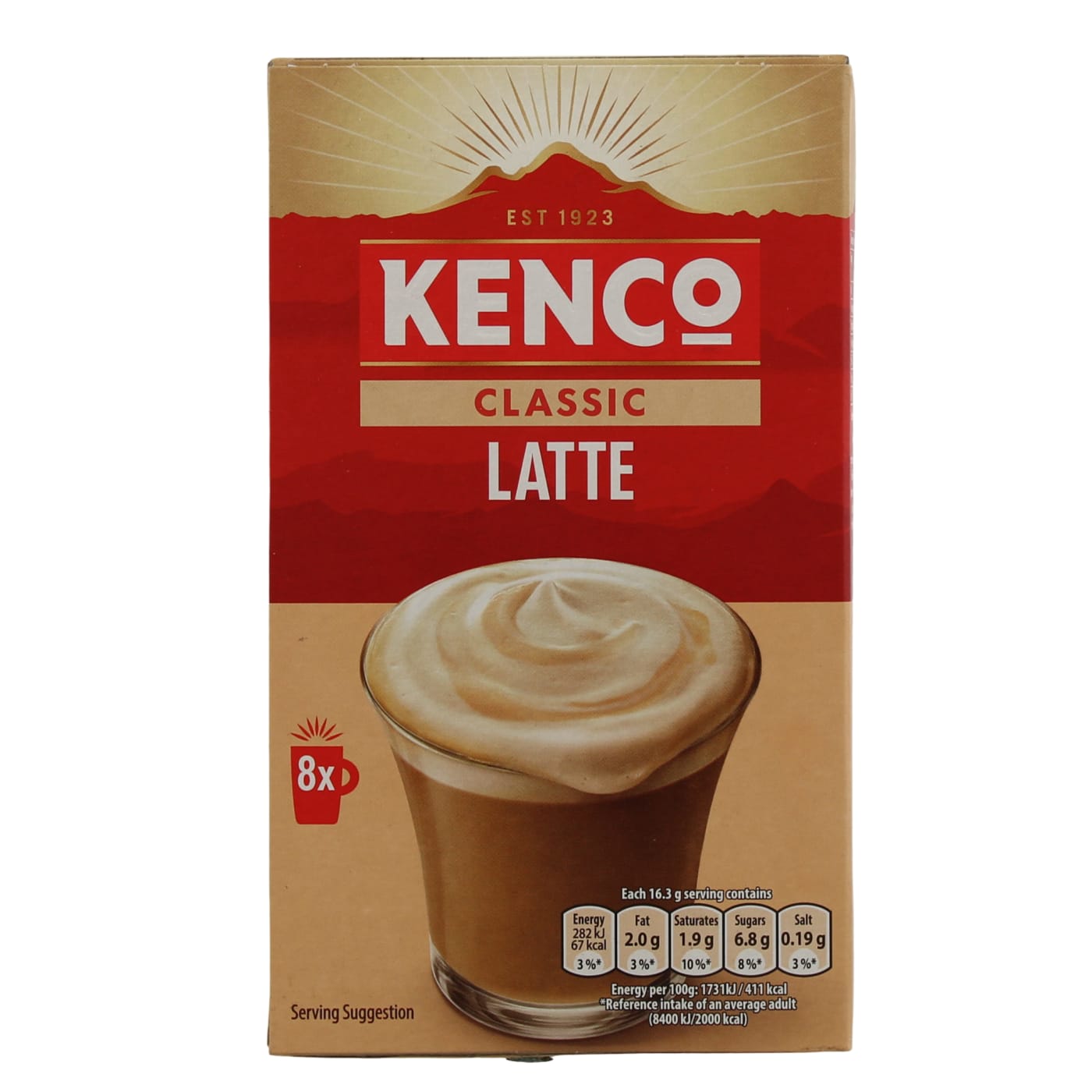 KENCO 8X16.3G INSTANT COFFEE SACHETS LATTE ORIGINAL