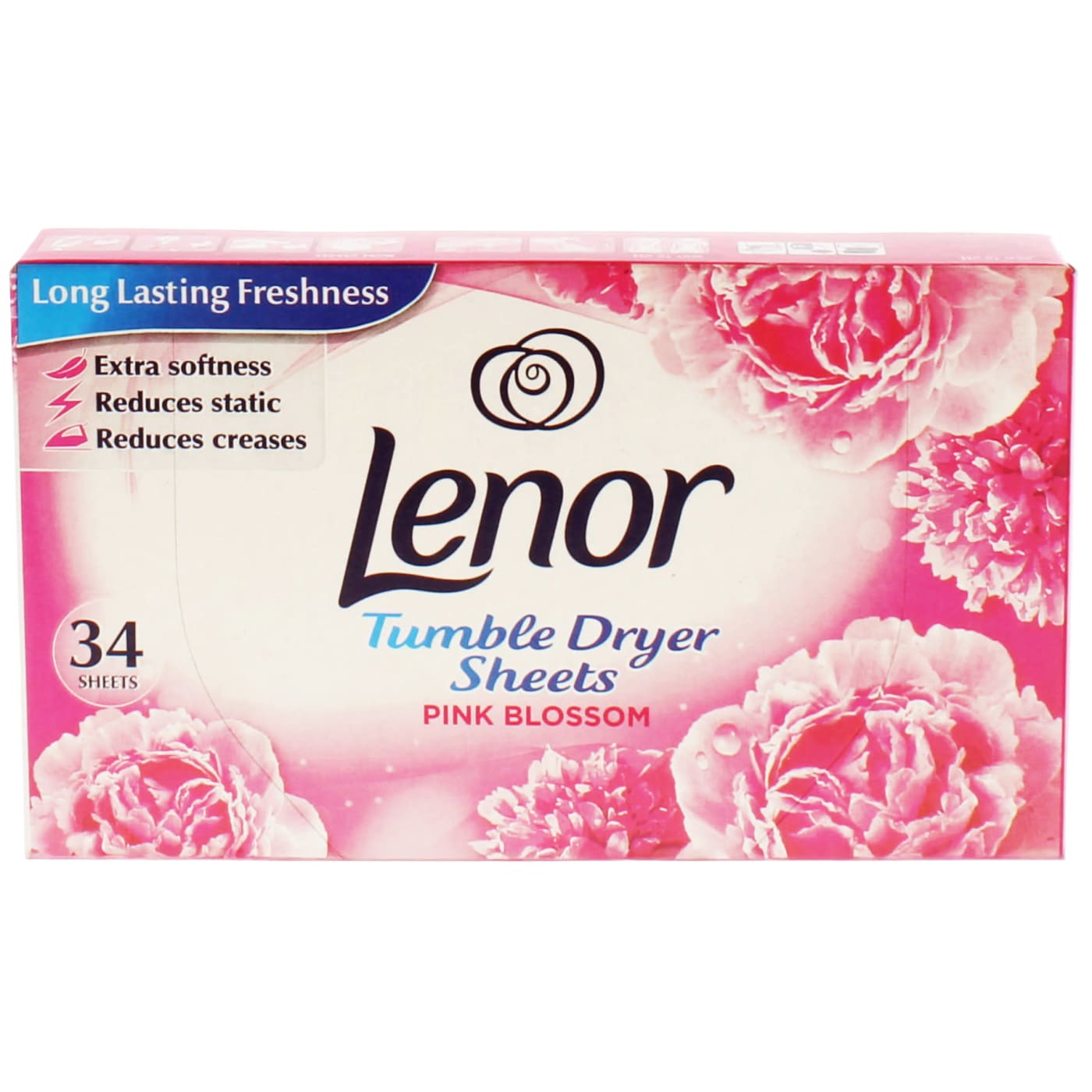 LENOR TUMBLE DRYER SHEETS PINK BLOSSOM 34PK