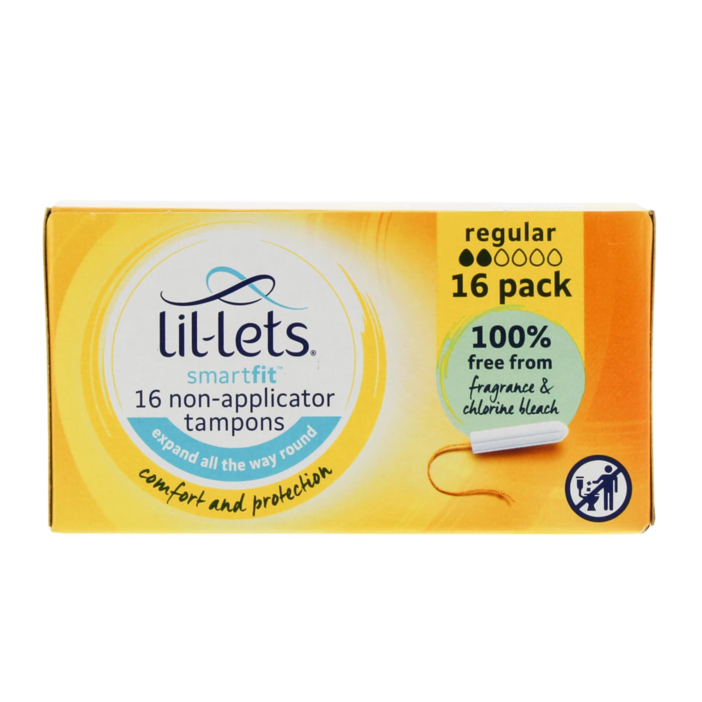 LIL-LETS SMARTFIT NON-APPLICATOR TAMPONS REGULAR 16'S