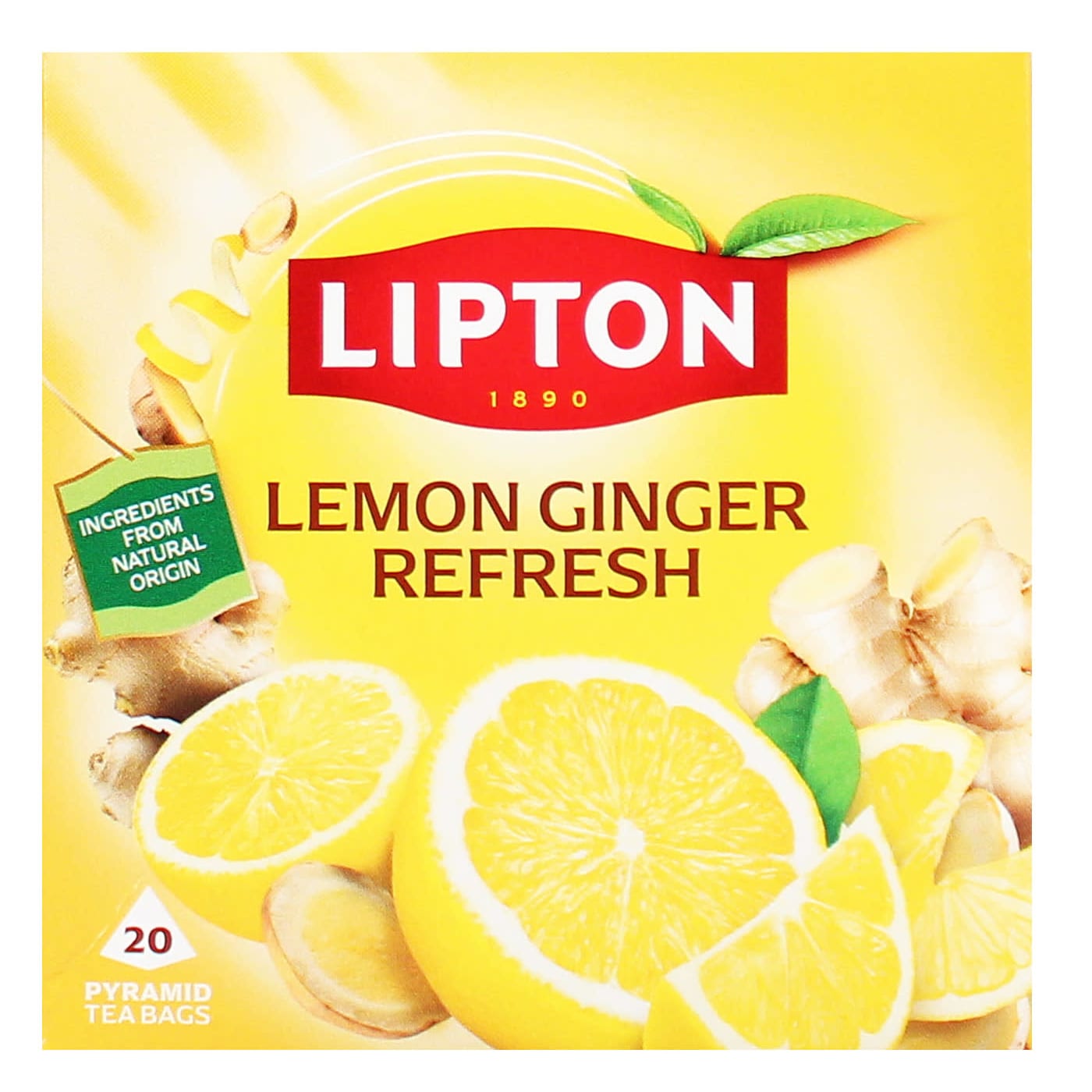 LIPTON INFUSION PYRAMID TEABAGS LEMON & GINGER 20'S