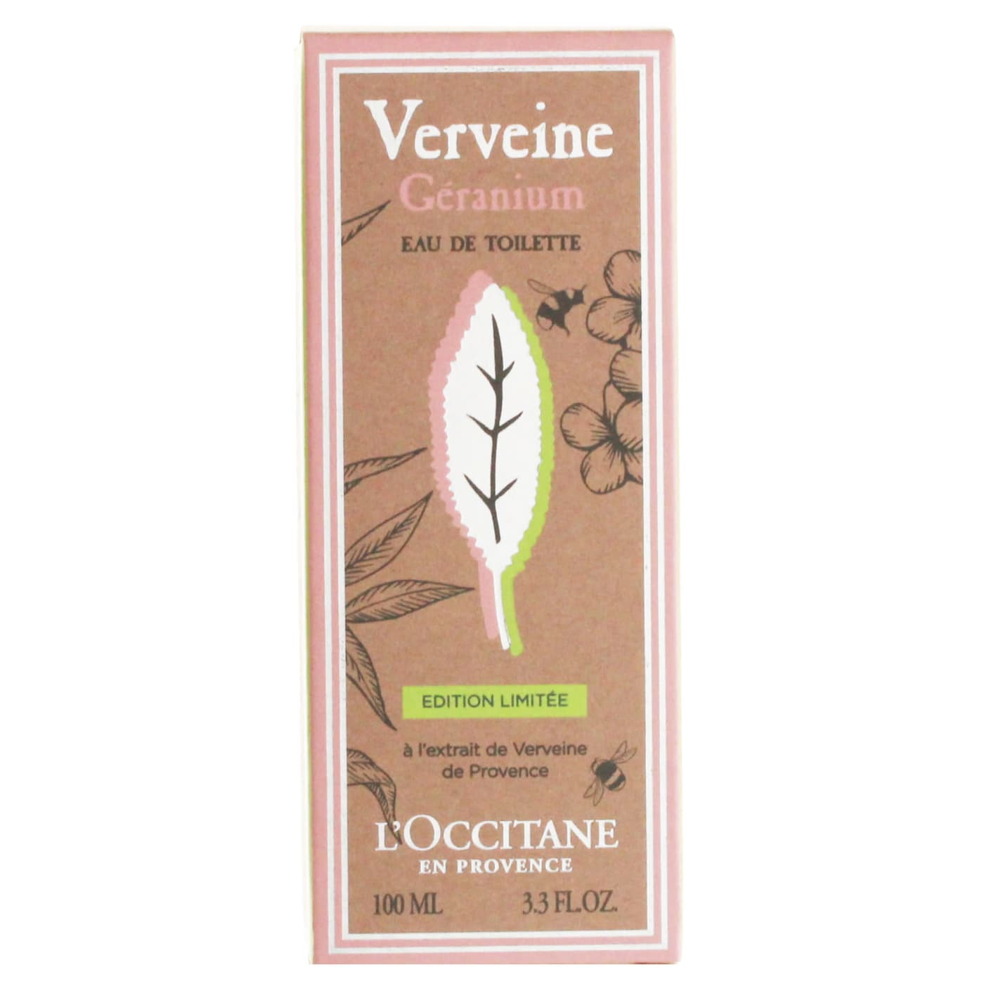 L'OCCITANE VERVEINE GERANIUM EDT SPRAY LIMITED EDITION 100ML