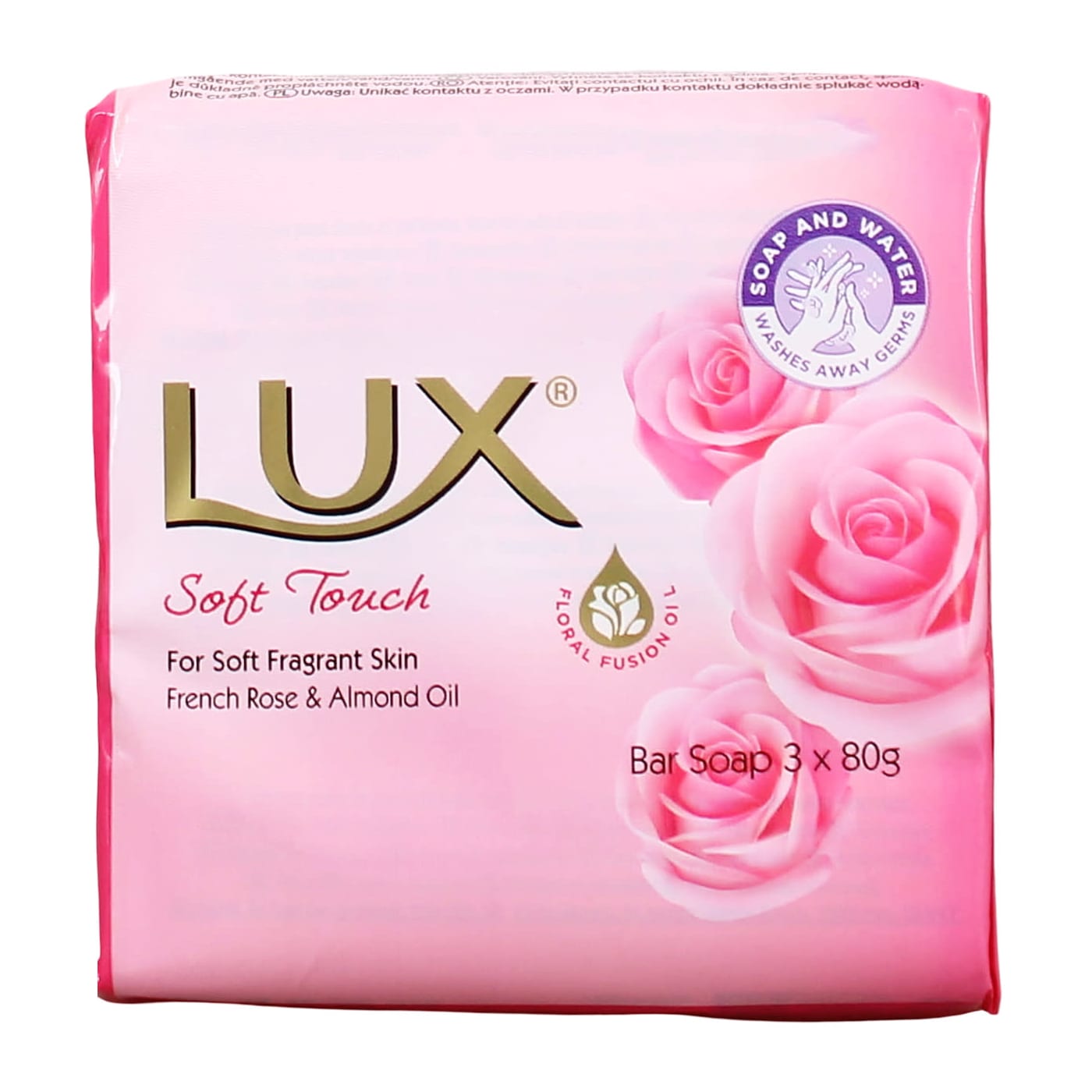LUX 3X80G SOAP BAR SOFT TOUCH