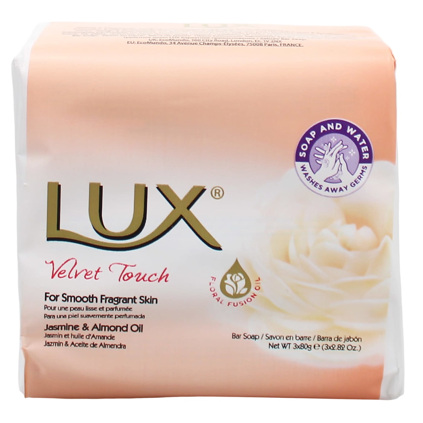 LUX 3X80G SOAP BAR VELVET TOUCH
