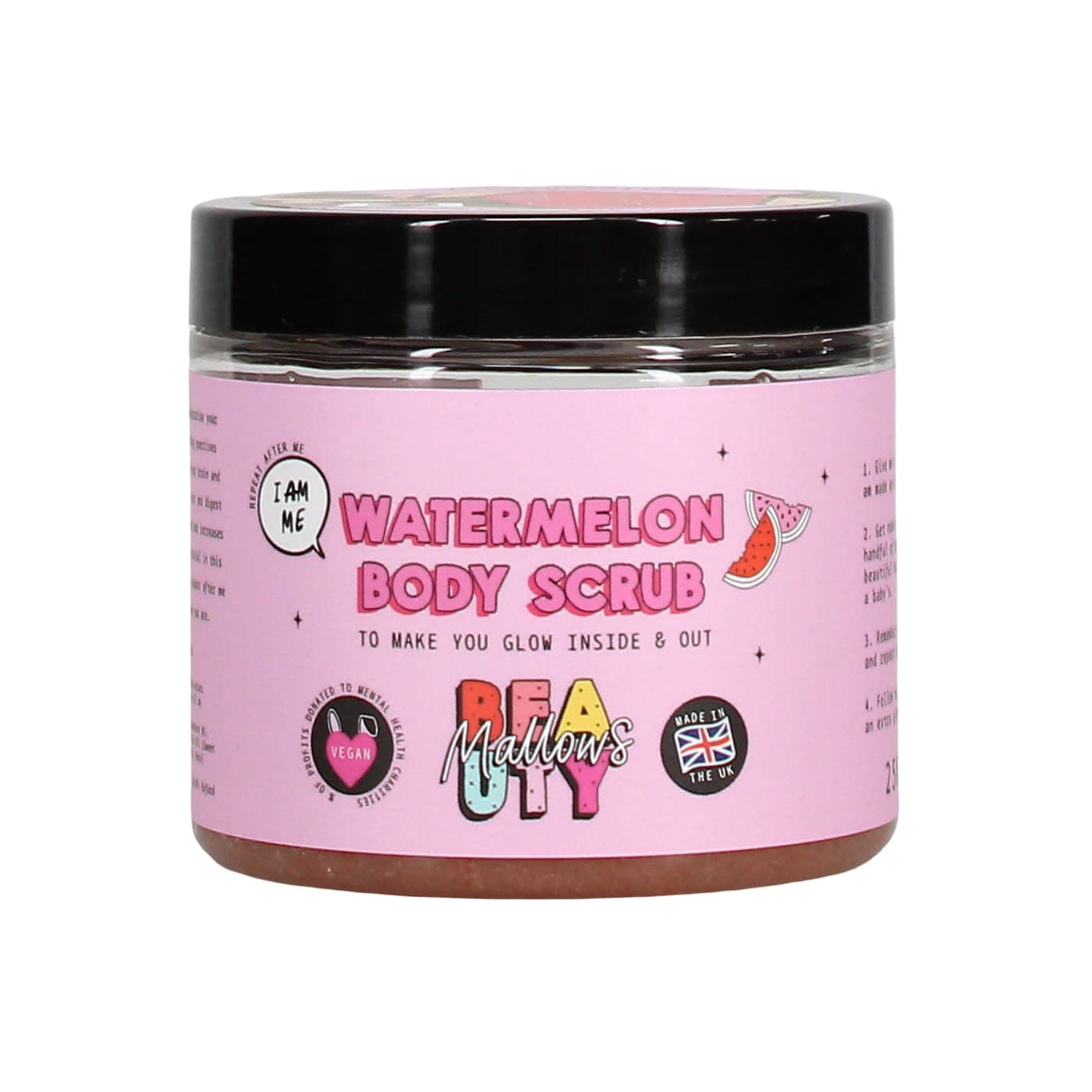 MALLOWS BEAUTY 250G WATERMELON PINK HIMALAYAN BODY SCRUB