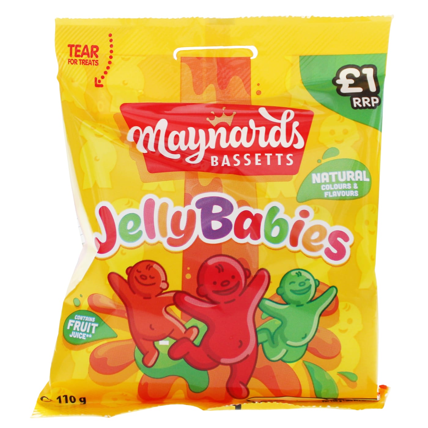 MAYNARDS BASSETTS 110G JELLY BABIES PMP £1
