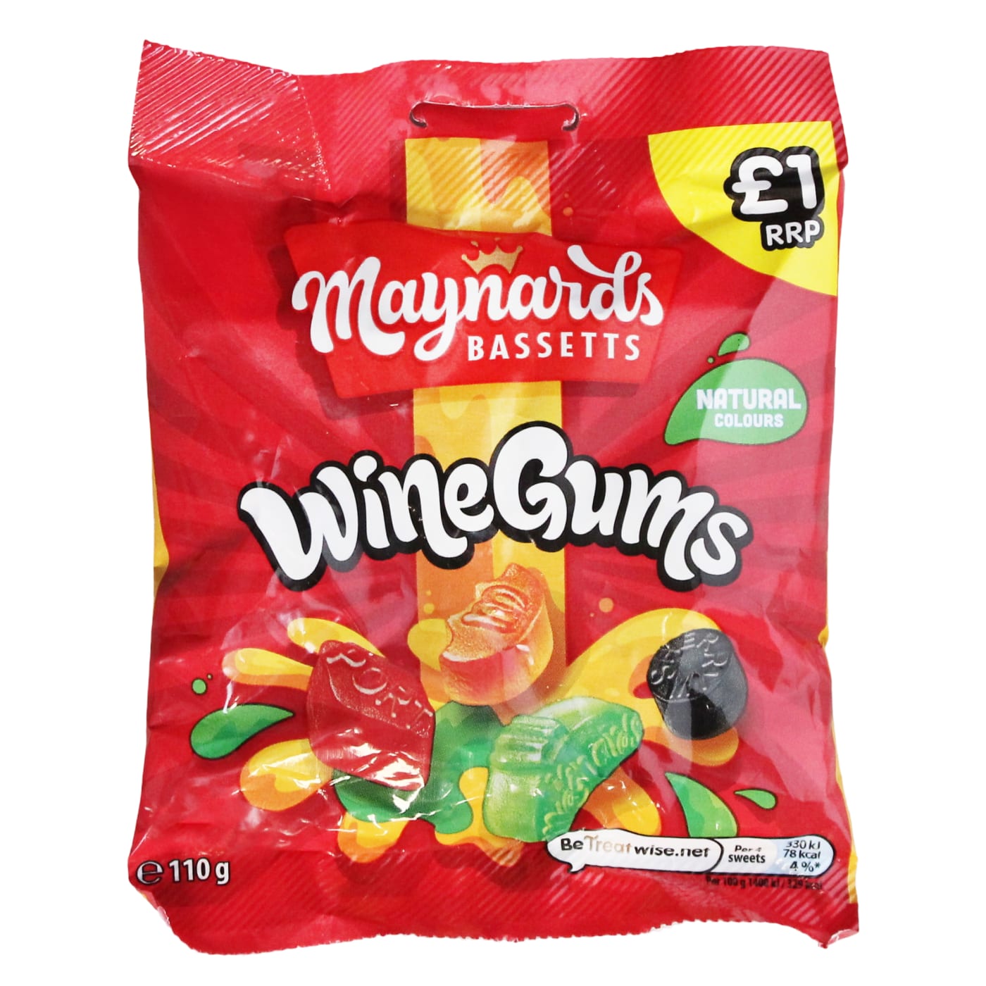 MAYNARDS BASSETTS 110G WINE GUMS PMP £1