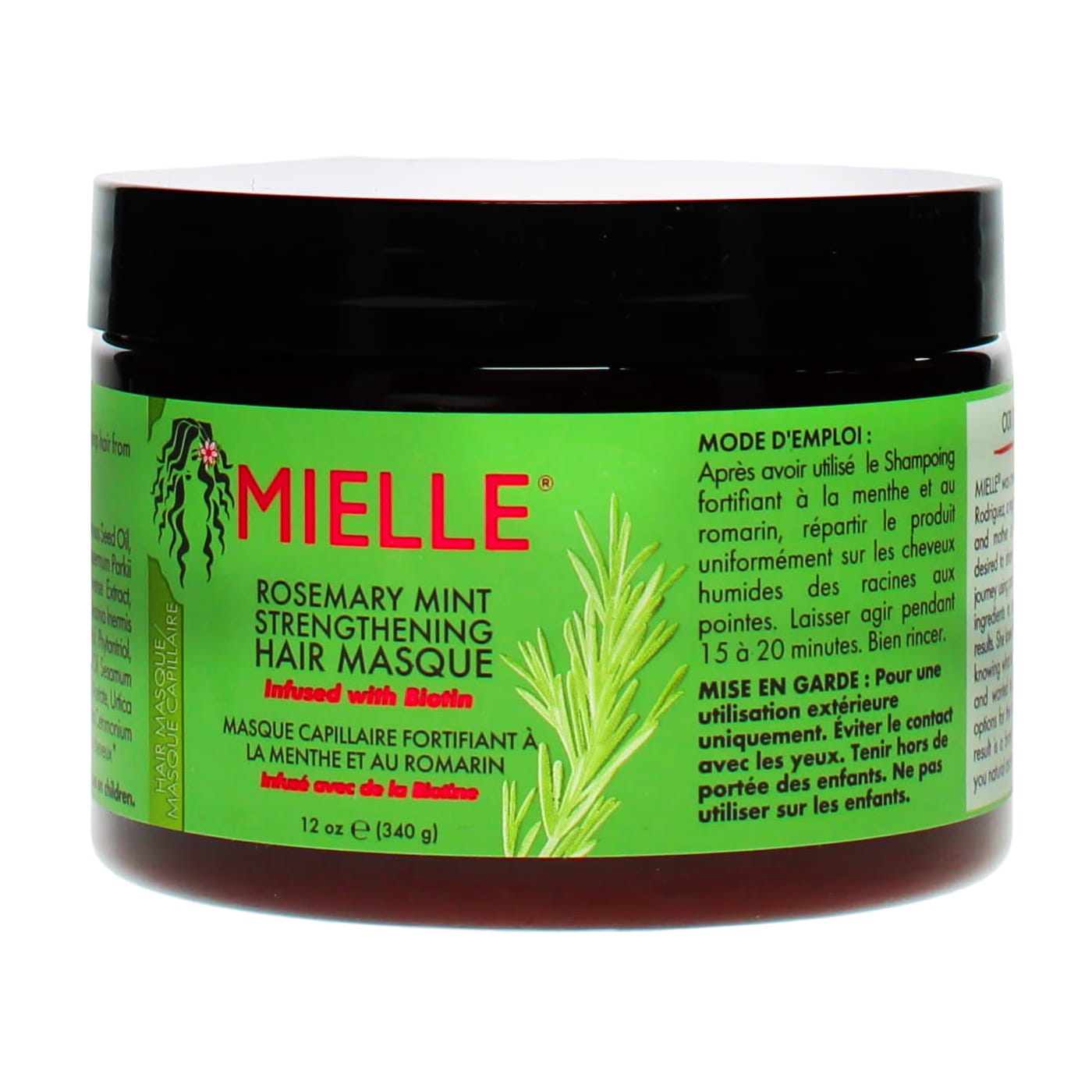 MIELLE ROSEMARY MINT 340G STRENGTHENING HAIR MASQUE EU LABELED