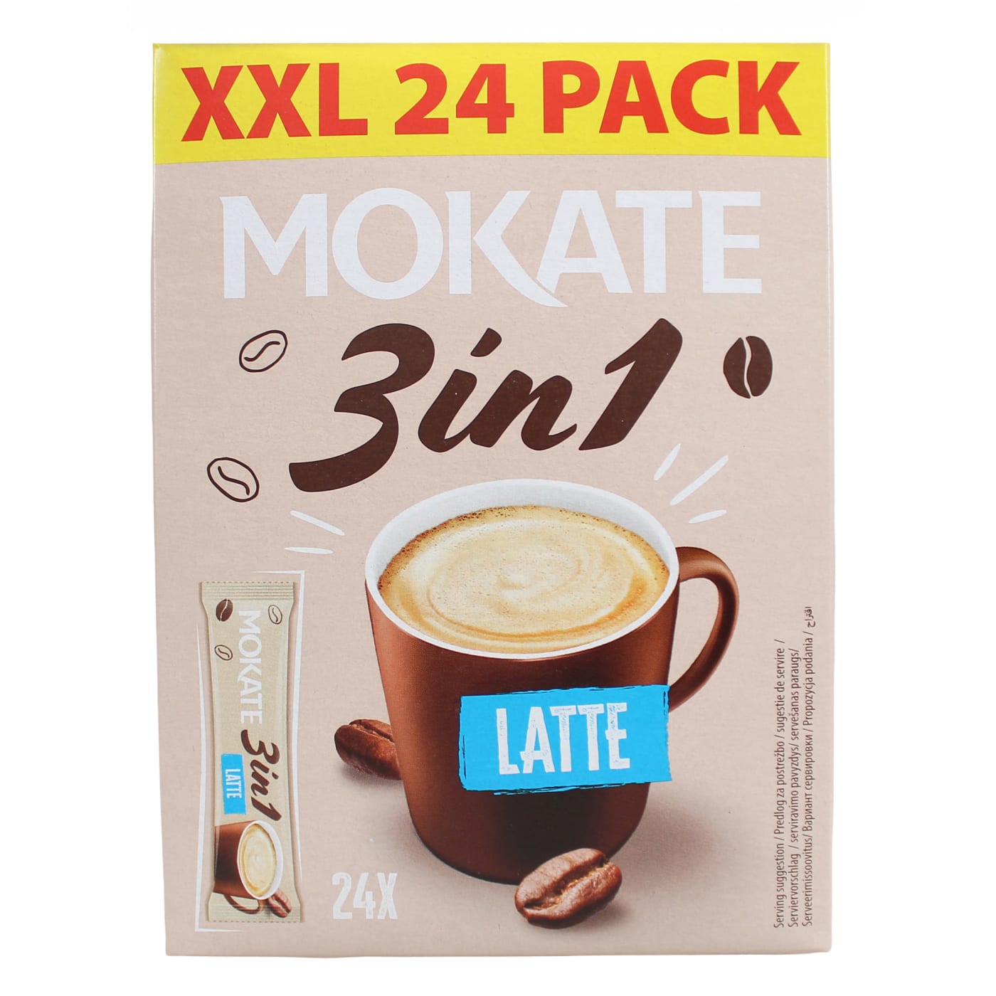 MOKATE 24X15G 3 IN 1 SACHETS LATTE