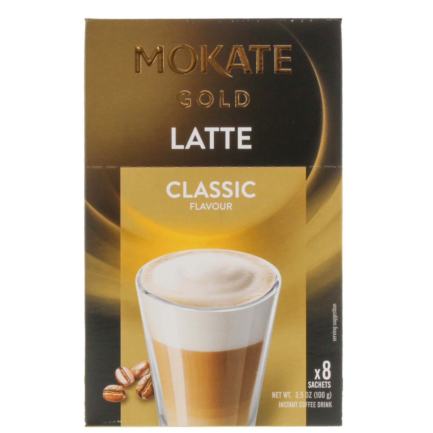 MOKATE GOLD CLASSIC 8X12.5G SACHETS LATTE