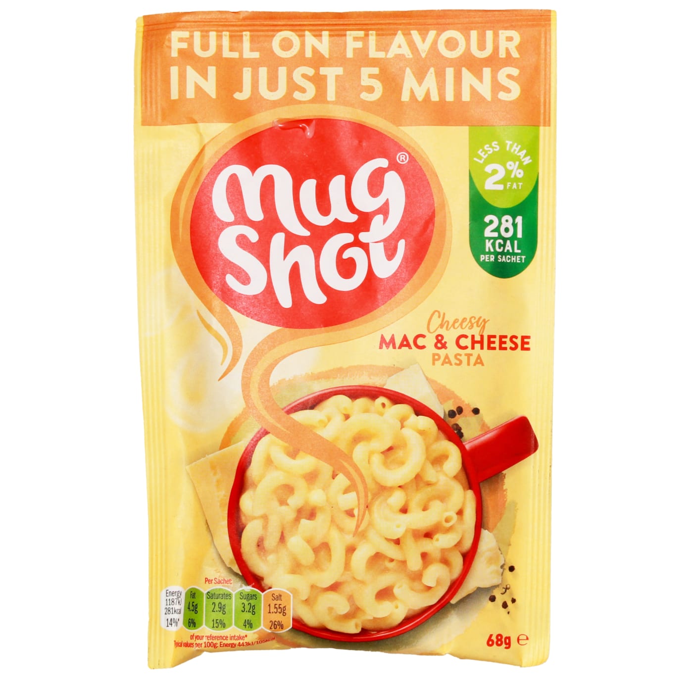 MUGSHOT 68G PASTA MACARONI CHEESE