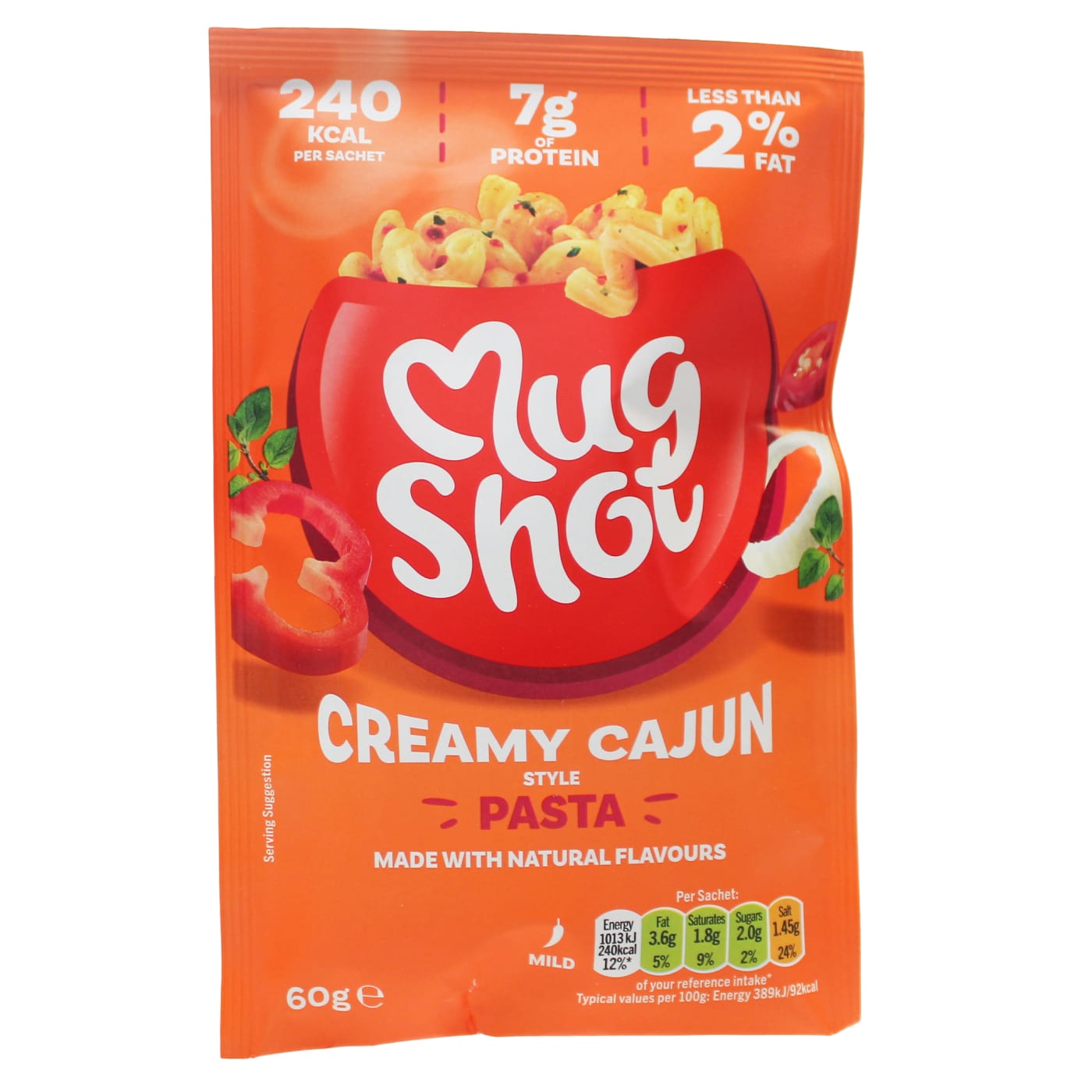 MUGSHOT 60G PASTA CAJUN