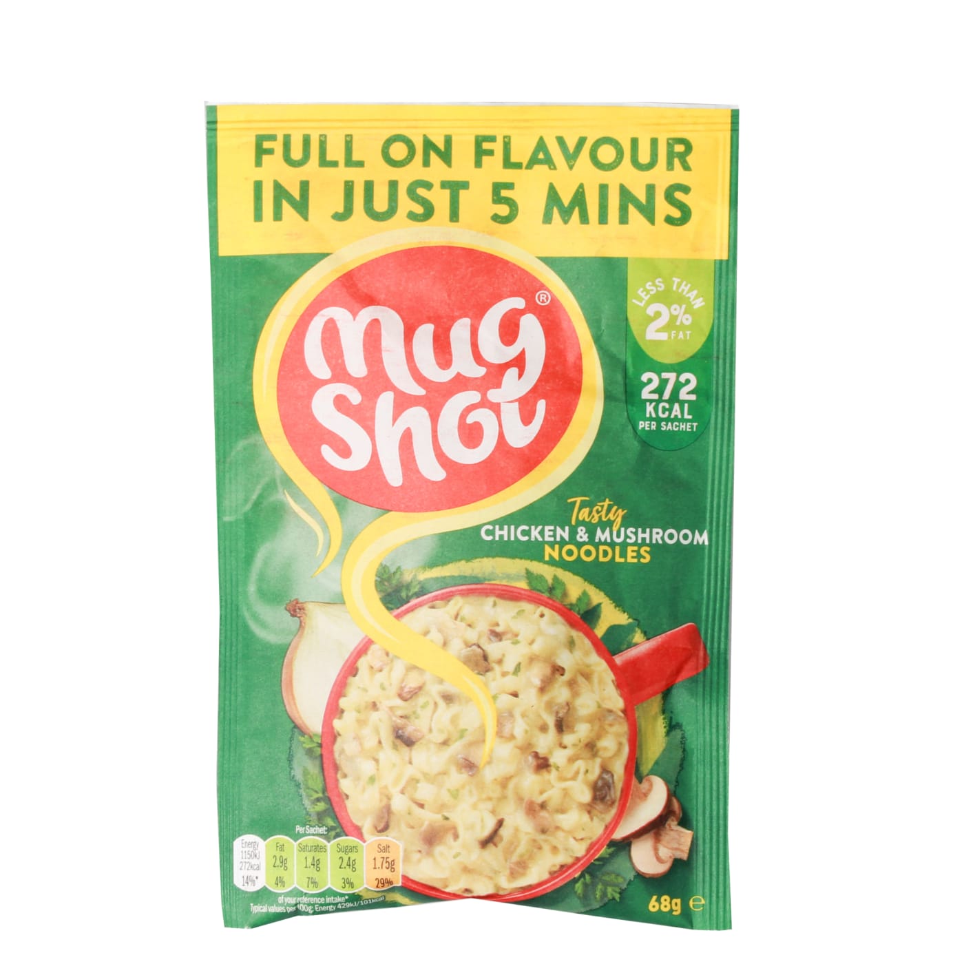 MUGSHOT 68G NOODLES CHICKEN & MUSHROOM