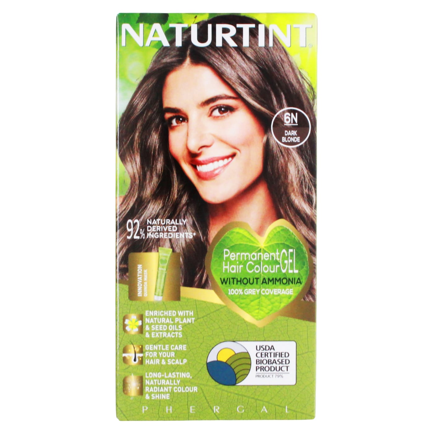 NATURTINT PERMANENT HAIR COLOUR GEL DARK BLONDE 6N