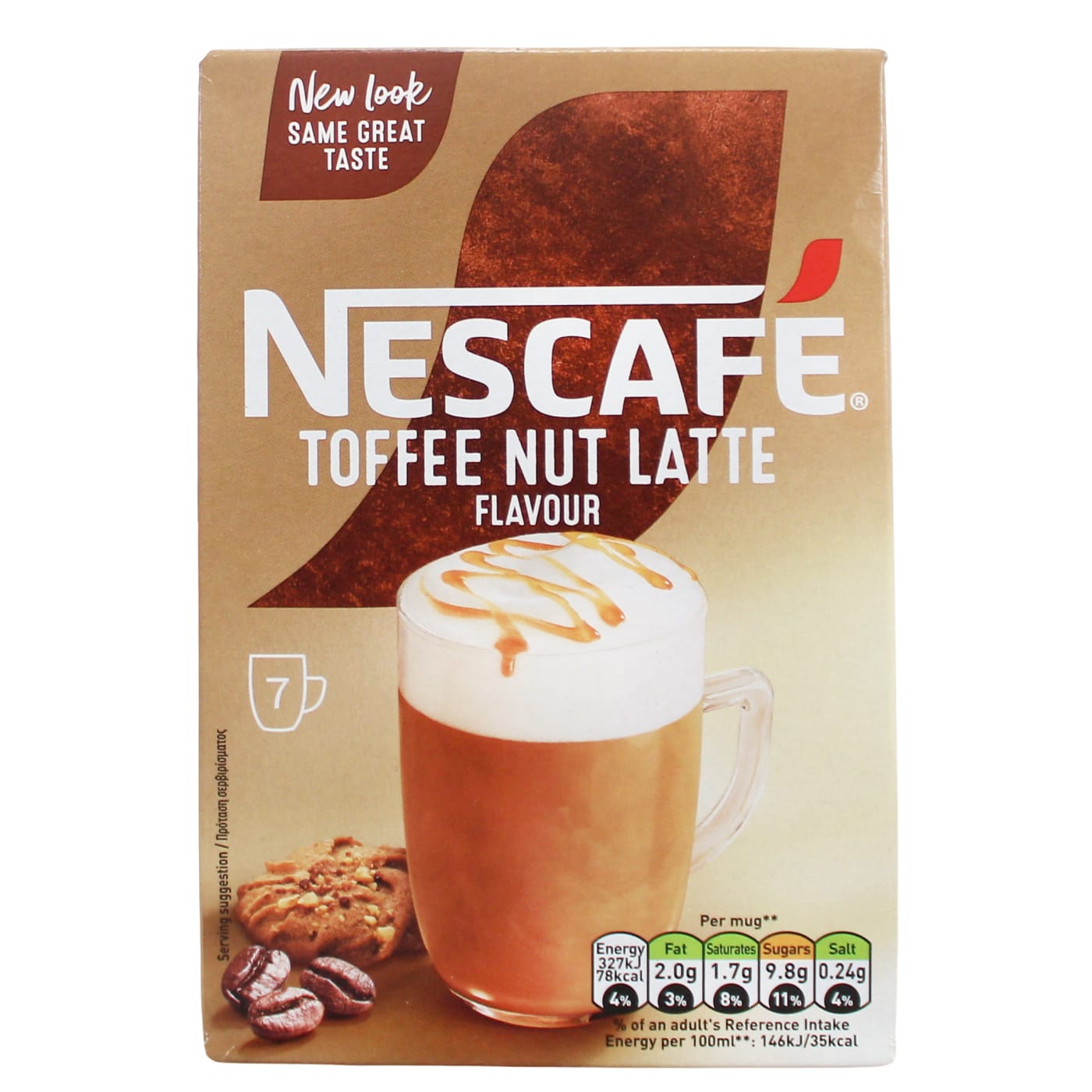 NESCAFE 7X18.6G INSTANT SACHETS TOFFEE NUT