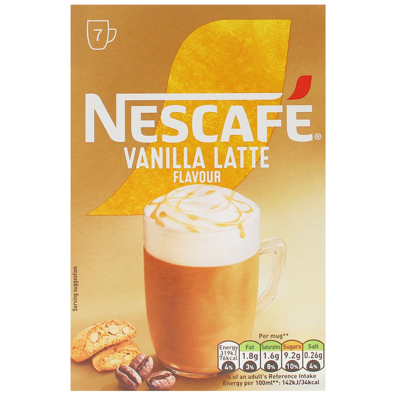 NESCAFE 7X18.5G INSTANT SACHETS VANILLA LATTE