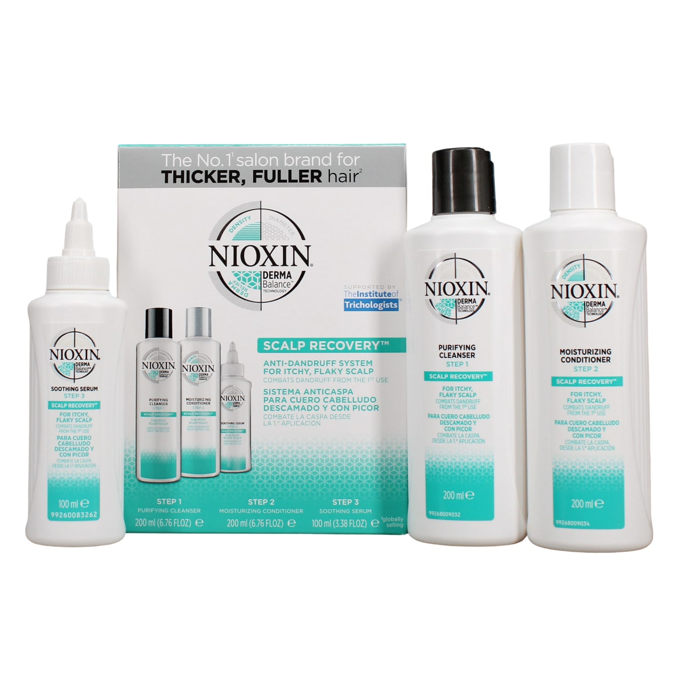 NIOXIN KIT SCALP RECOVERY 3PC SET (1X SHAMPOO, 1X 200ML CONDITIONER & 1X 100ML SERUM) 200ML